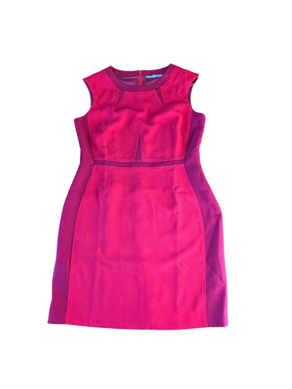 Antonio Melani Hot Pink Sheath Dress Sleeveless Cocktail Wedding Guest Sz L